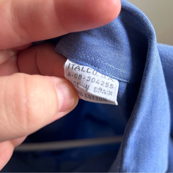 SET OF 2 Ermenegildo Zegna Blue Tan Dress Shirts 42 16.5 - Picture 7 of 14